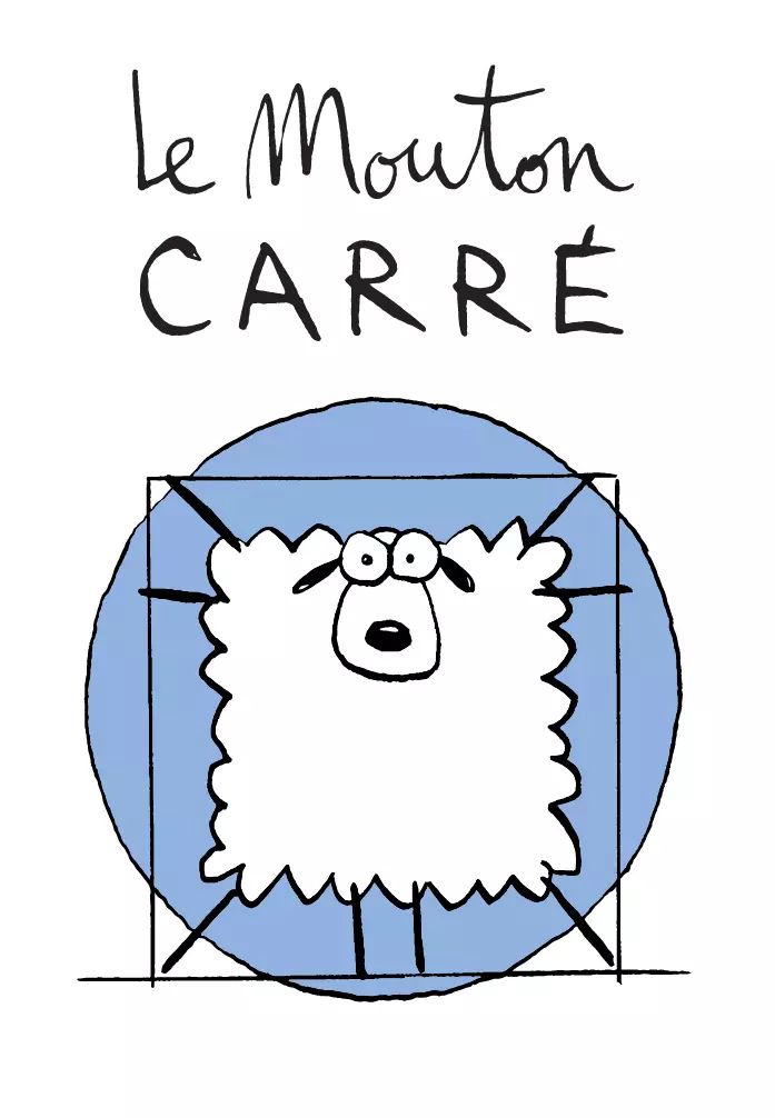 Logo cartouche - Le Mouton Carré couleur